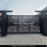 lazer kesim sürgülü demir kapı LSDK-1