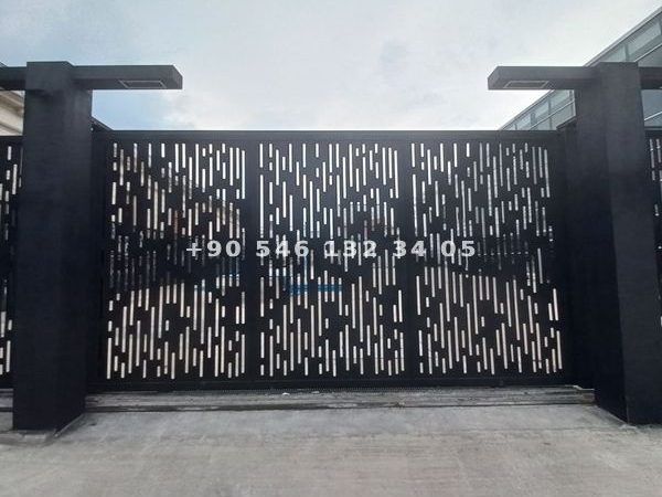 lazer kesim sürgülü demir kapı LSDK-1