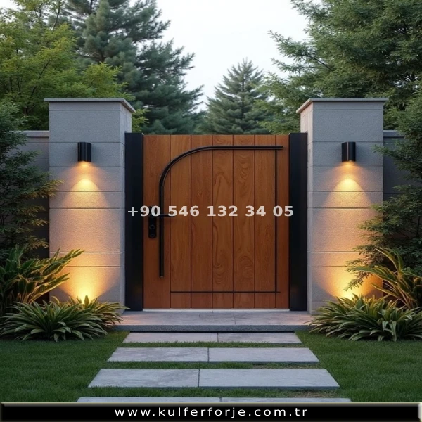 Ahşap Demir Bahçe Kapısı ADBK-5